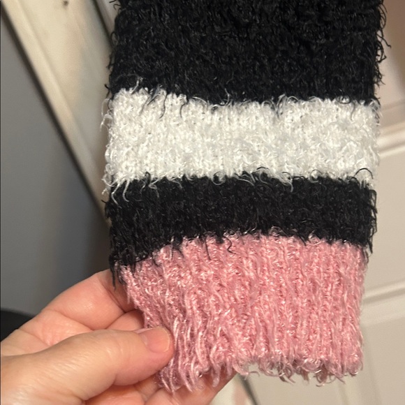 Self Esteem Black, White, and Pink Fuzzy Sweater - Picture 5 of 7